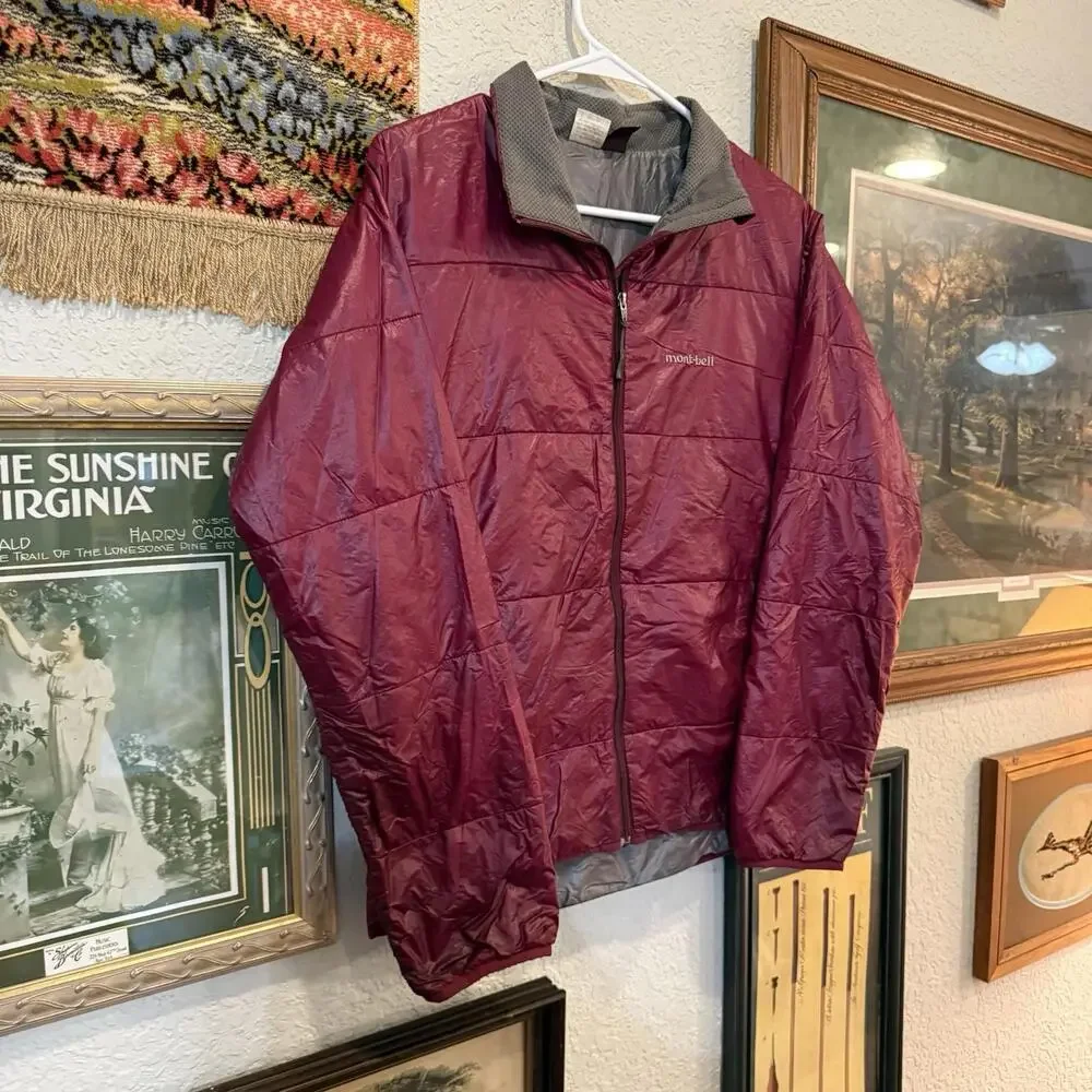 Vintage 90s RARE Mont-Bell Lightweight Windbreaker Purple Jacket Size‎ Medium - Picture 2 of 6